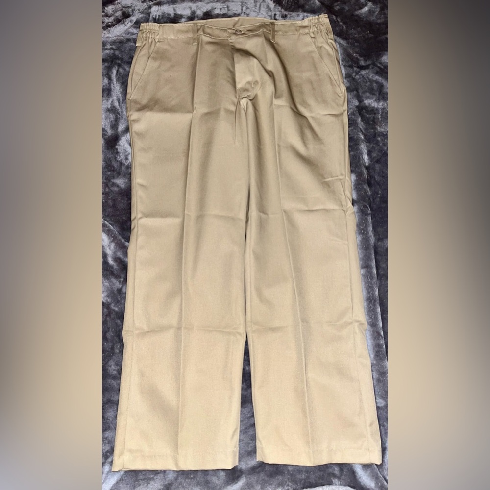 Red Kap Men’s Khaki Work Pants With Elastic Band Size 40x30 NEW